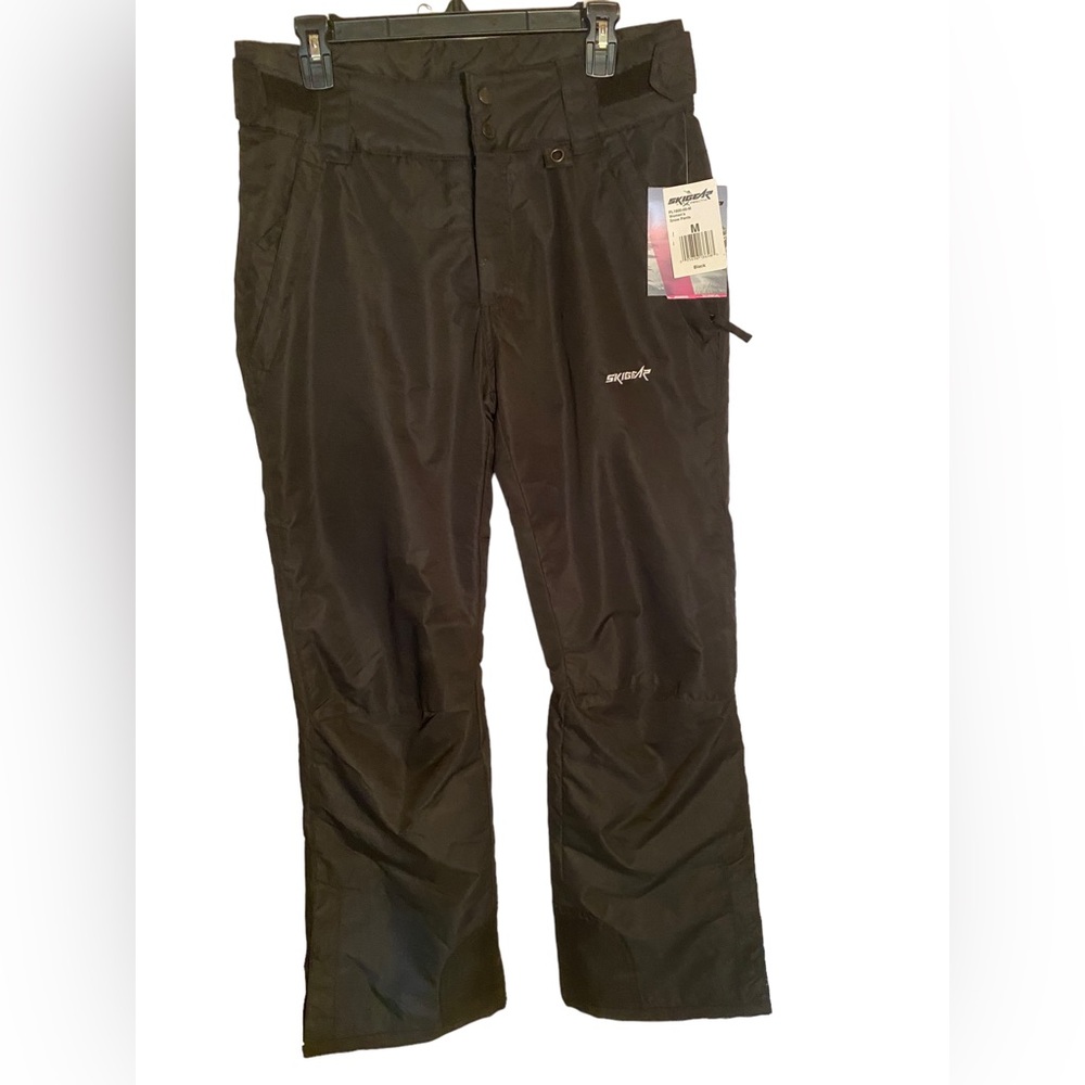 SKIGEAR Insulated Snow Pants Black Woman’s Size Medium Adjustable Waist